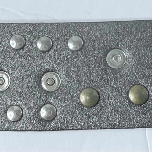 Brambilla Made in Italy multi metal studs around the belt .Measures 45 inches main image 13